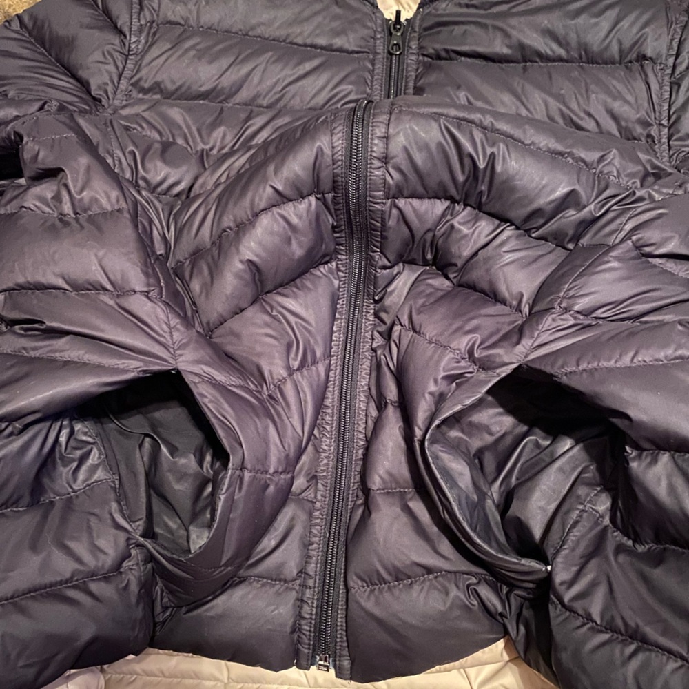 Lands End black/cream puffer jacket L - Picture 10 of 17